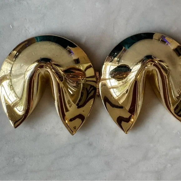 Gold plated Fortune Cookie box - Picture 2 of 8